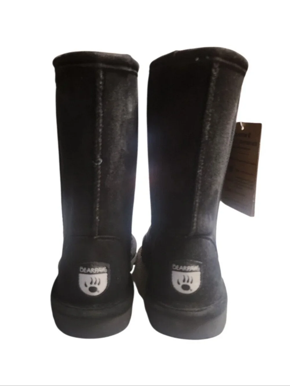 BEARPAW Women's Elle Short Vegan Boots Black Size 7 Brand New No Box